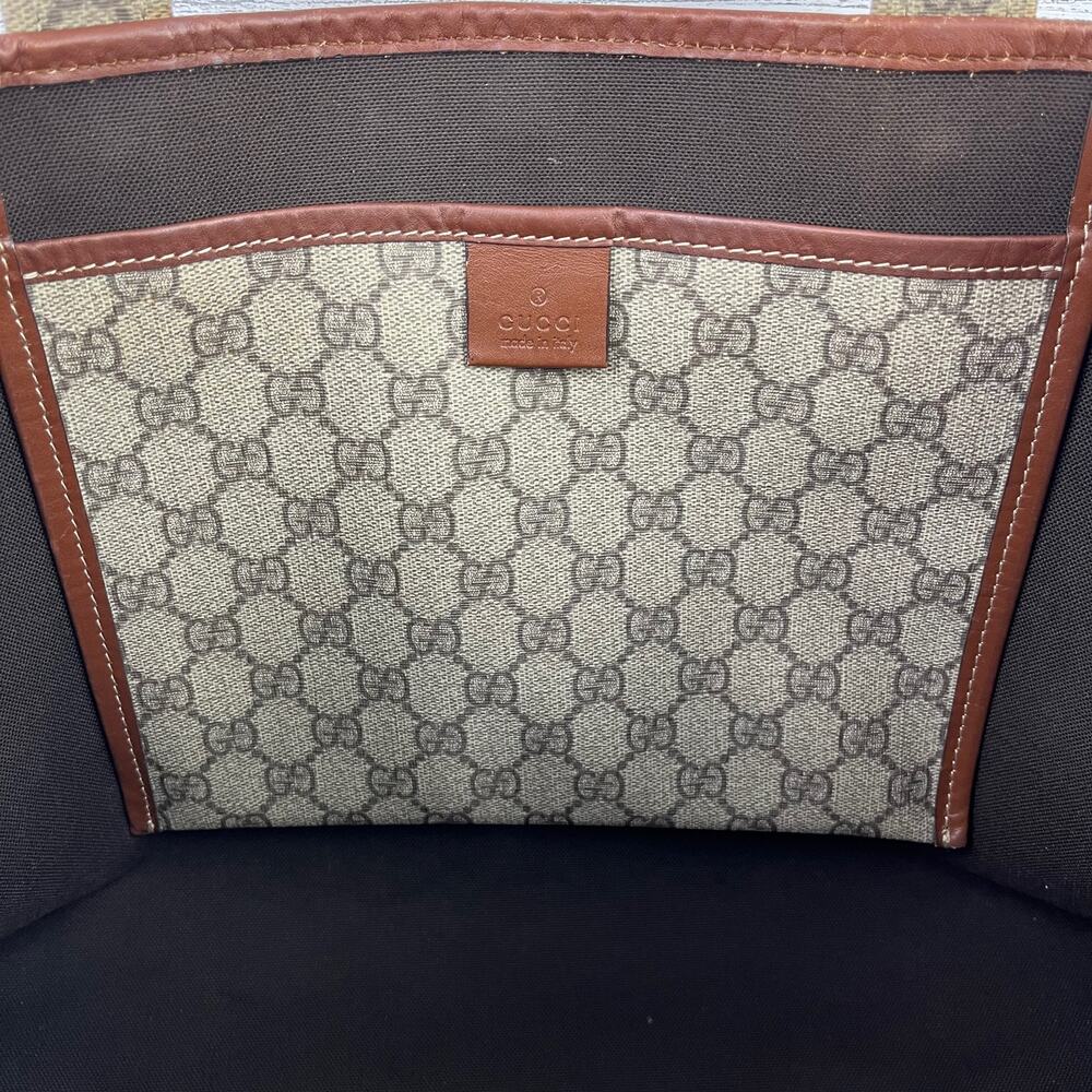 Authentic Gucci Web Loop Tote In Gg Supreme Canva… - image 8